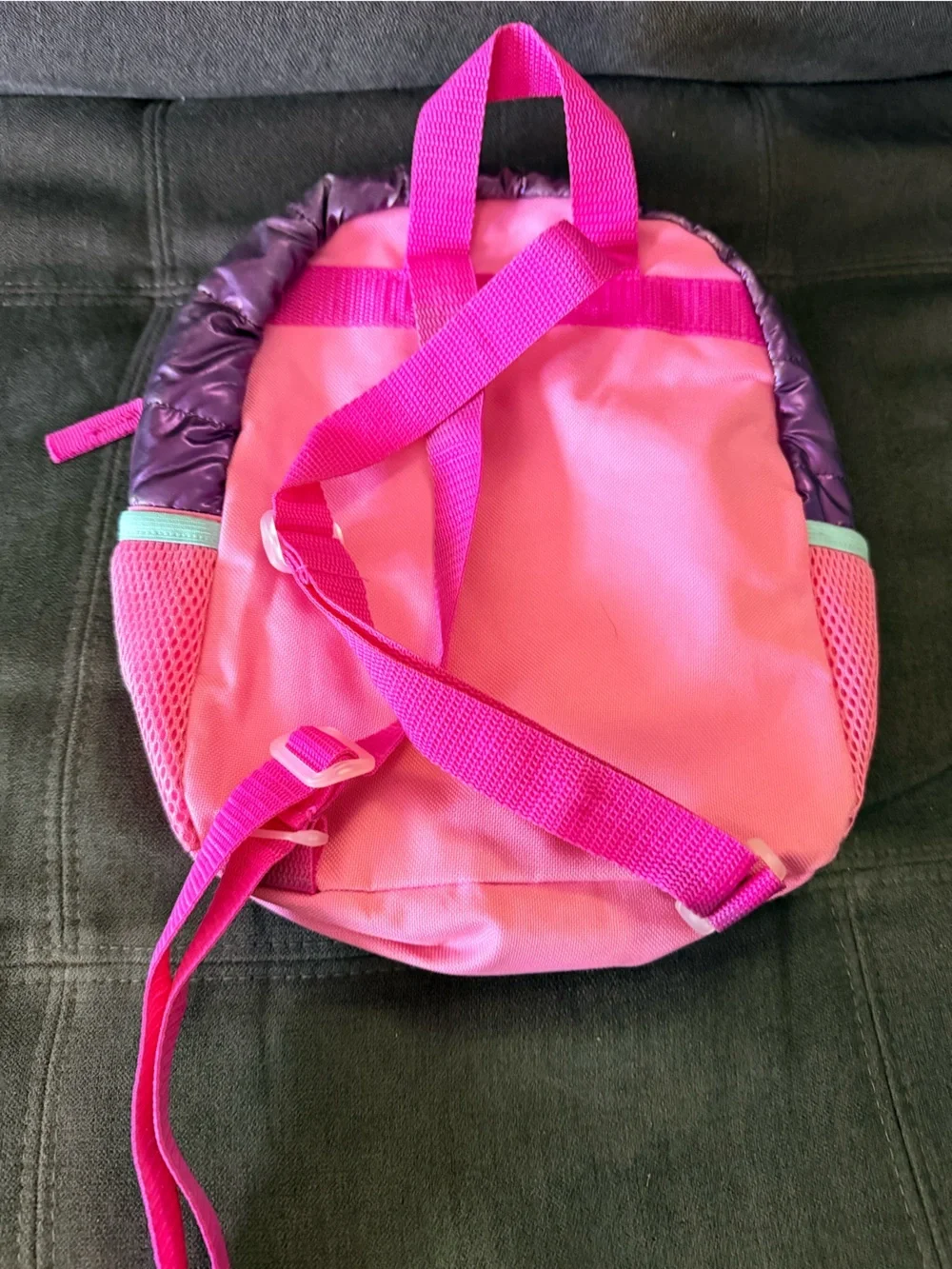 Disney Girls Purple and Pink Quilted Princess Backpack